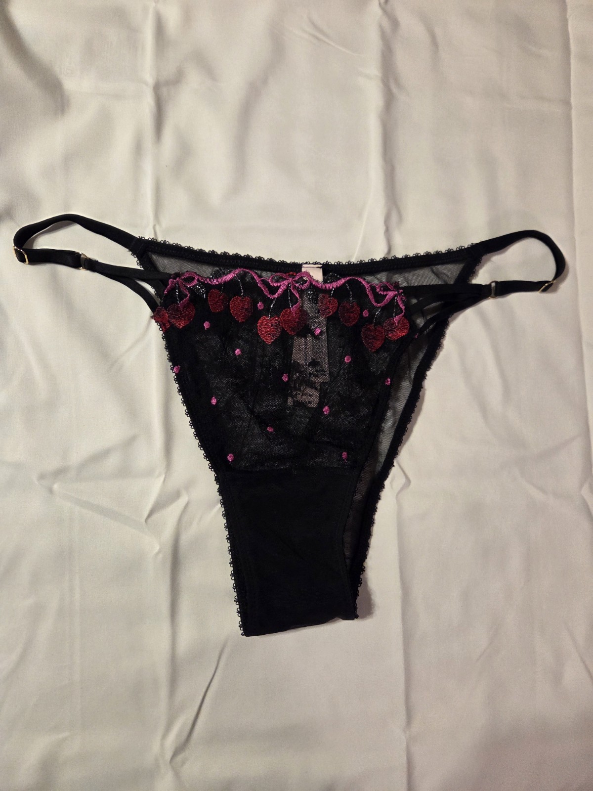 Victoria’s Secret Cherry Pop Embroidered Brazillian Panty XL