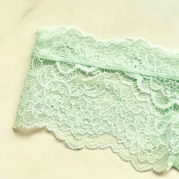 Victoria’s Secret Dream Angels Lace-Trim Smooth Shimmer Thong Panty Misty Jade