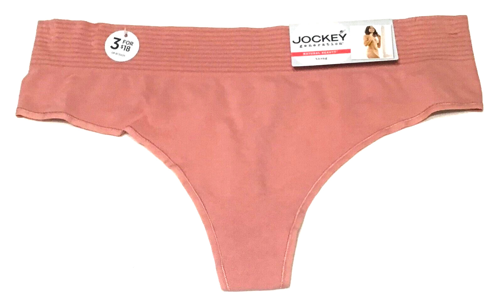 XXL – NWT Jockey Generation Natural Beauty coral thong panty (xx200)