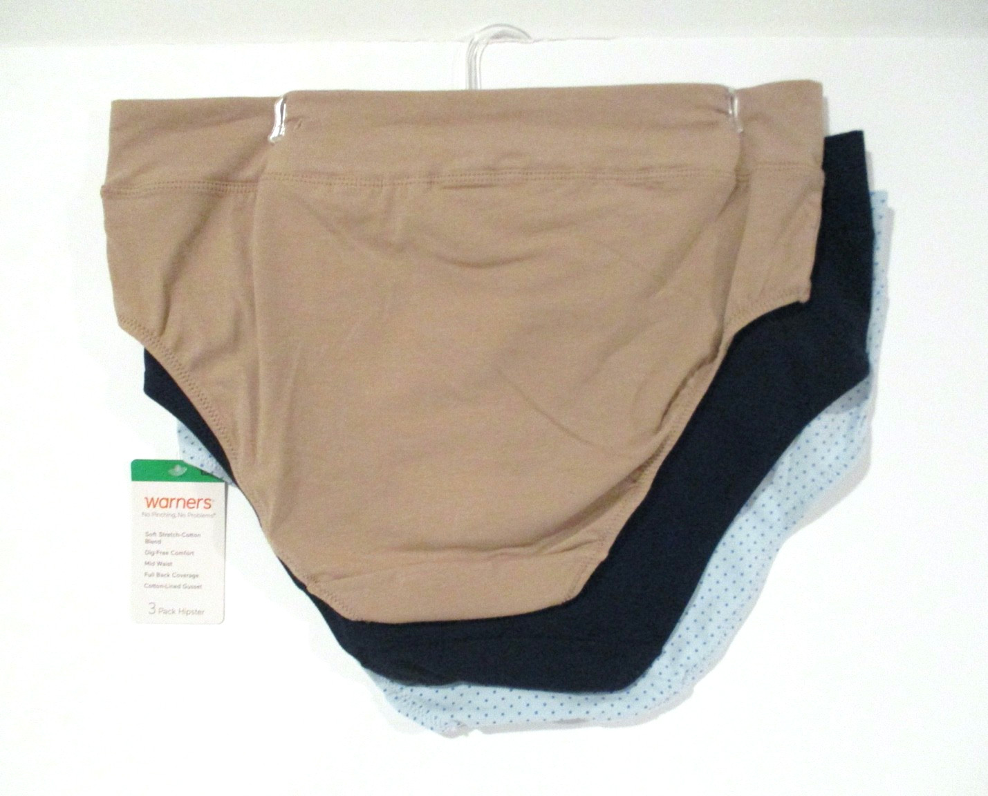 Warners Hipster soft stretch-cotton blend panties 3-Pack size 7/L