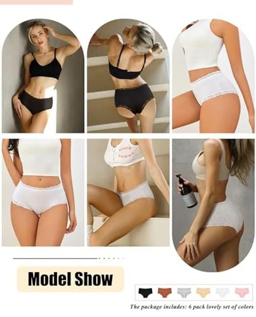 Cotton X-Large A 6 Pack(black*1 White*1 Orange*1 Grey*1 Beige*1 Pink*1)