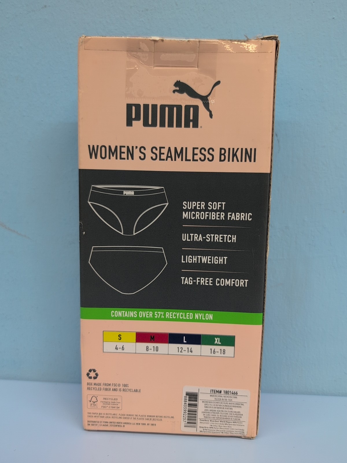 Puma 4pc Seamless Bikini Microfiber Tag Free Women’s Underwear Medium Multicolor