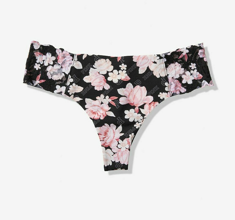 Victorias Secret Seamless NWT Lace Side Trim No-Show THONG Panty SEXY Raw PINK
