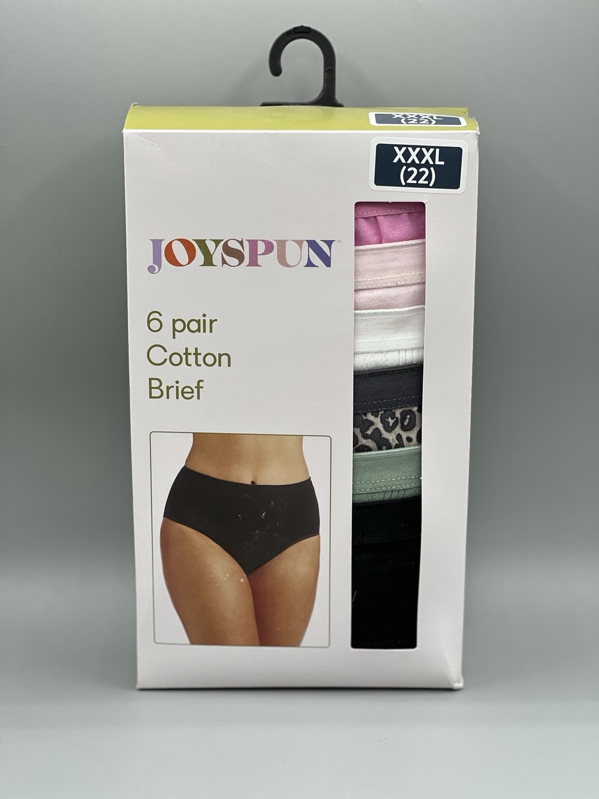 6-Pair JOYSPUN Women’s XXXL (22) Cotton Blend Briefs Panties Underwear Tag-Free