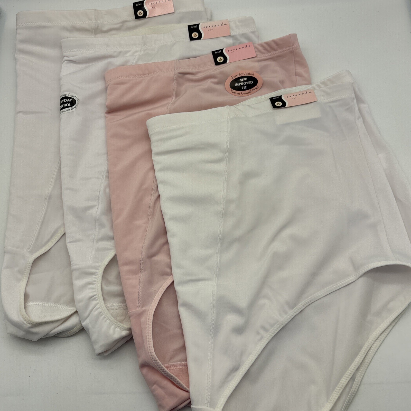 vtg women’s Serenada brief Panty Underwear plus size 15. Lot Of 4