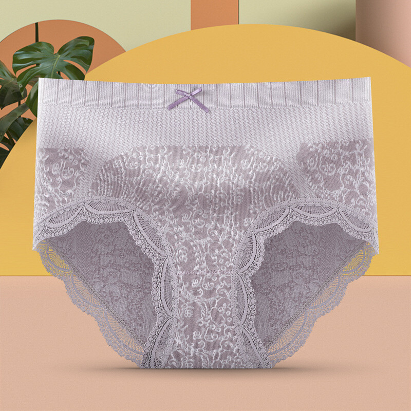 4 Pack Graphene Antibacterial Women Cotton Underwear Panties Softer Mid-waist