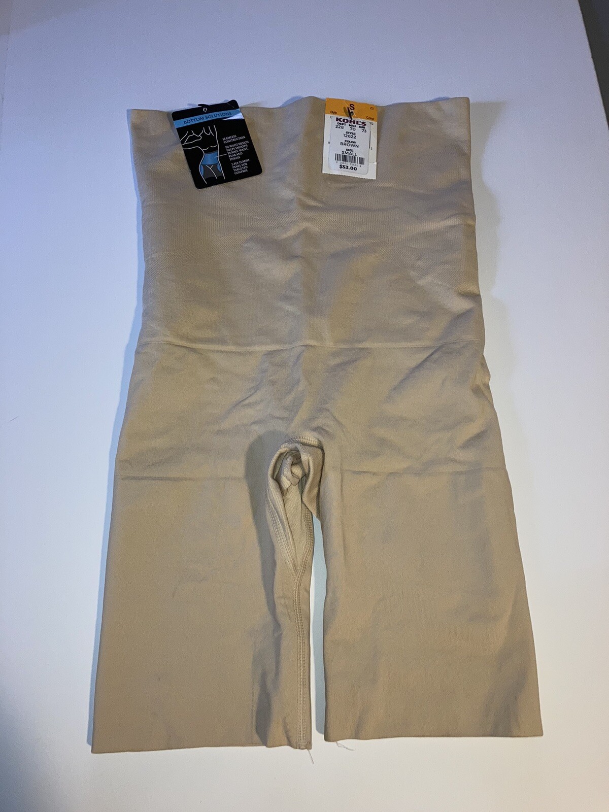 Womens Shapewear Size S Maidenform High Waist Thigh Slimmer Shorts – NEW – BEIGE