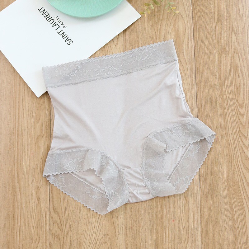 2 Pairs Women’s Silk High Waist Panties Lace Sexy Mulberry Silk Shorts Boxers