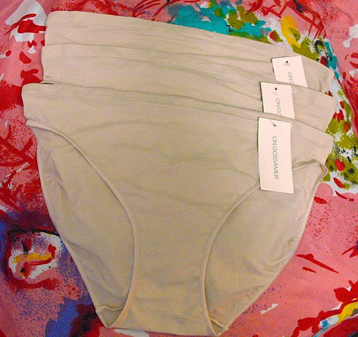 3 NEW ON GOSSAMER G1075 272 BEAUTIFULLY BASIC MF SEAMLESS BIKINI PANTIES L
