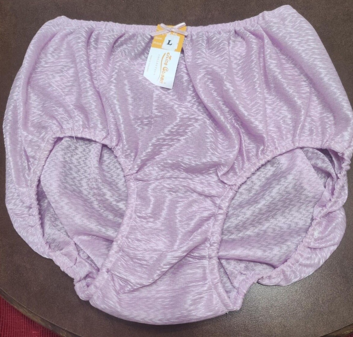 vintage style all nylon panties size large waist to 38 inches purple