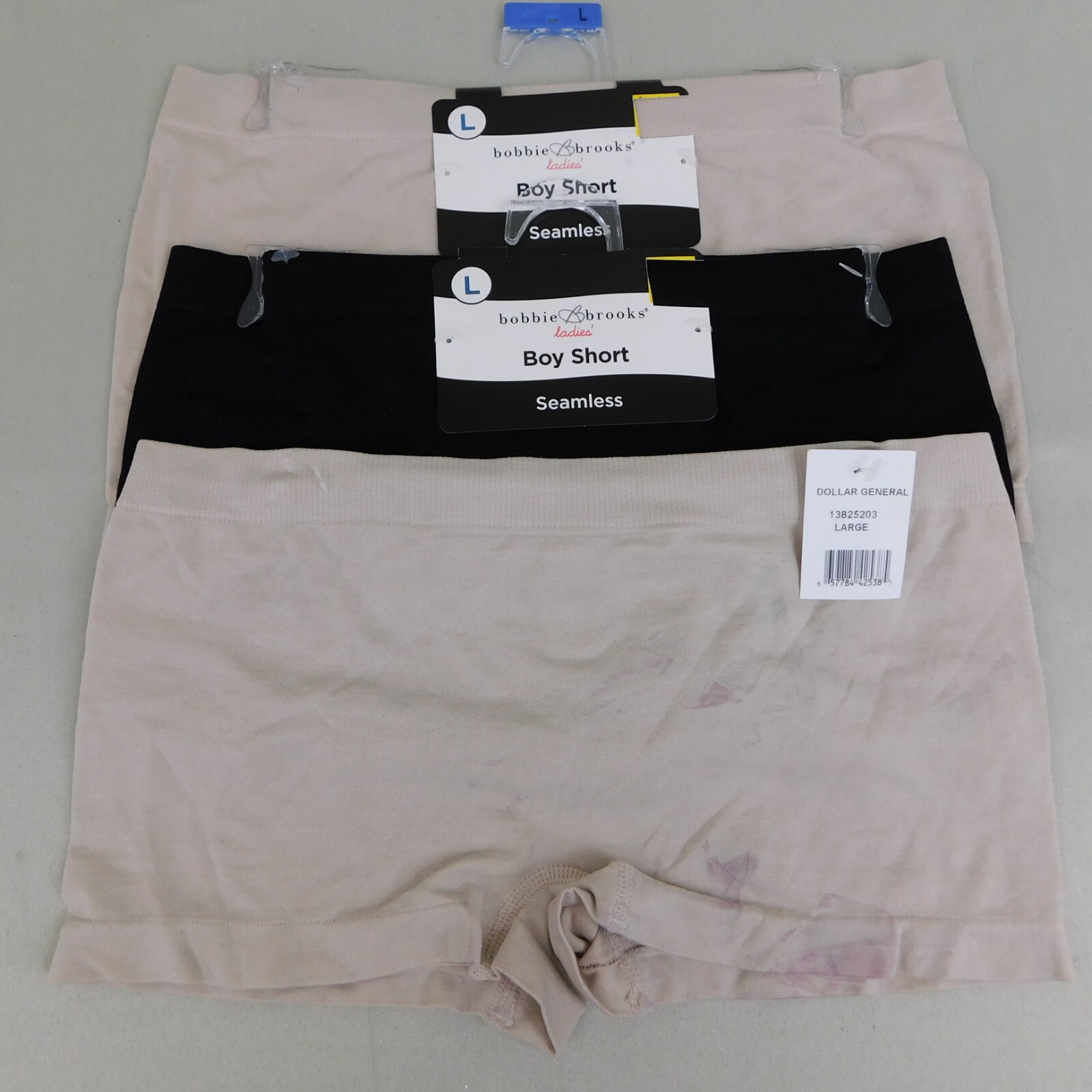 4pc Lot Bobbie Brooks Seamless Microfiber Boyshort Panties 7, Large