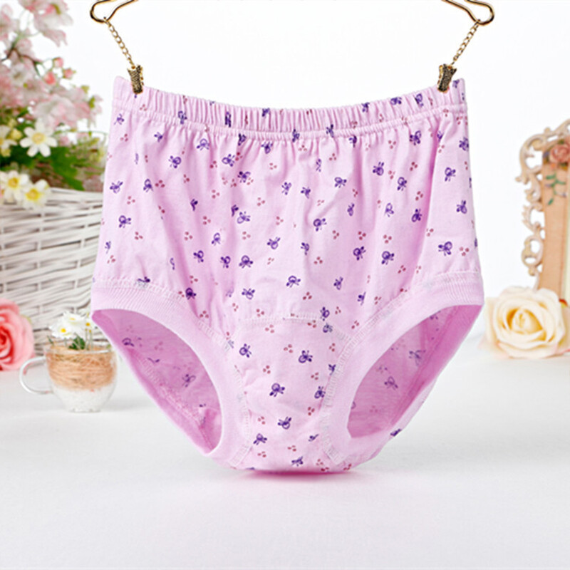 New Women Lady Cotton Panties Underwear High Waist Brief Underpants Plus Size