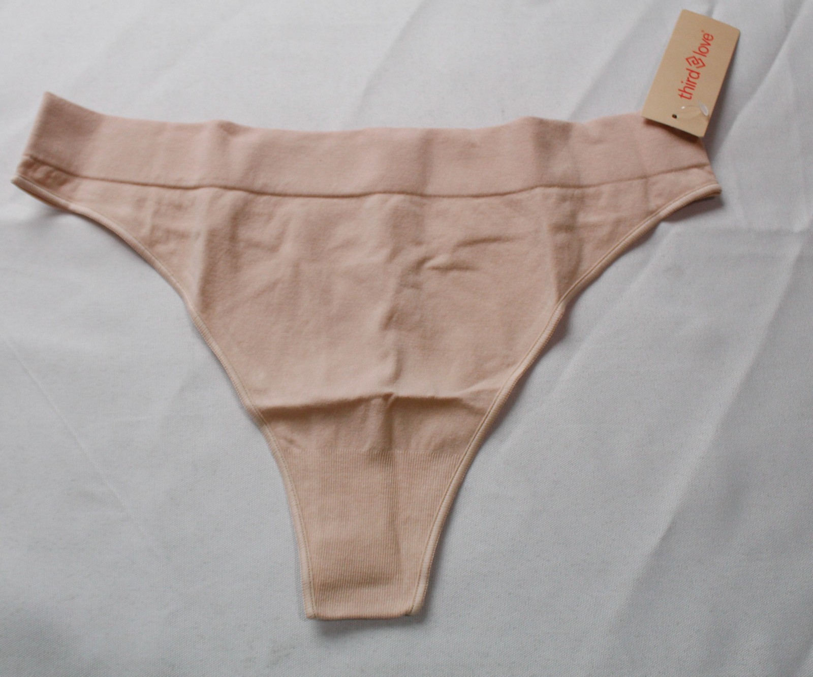 Thirdlove Womens 2Pack Seamless Stretch Cotton Thong AC2 Black & Rose Dust Large