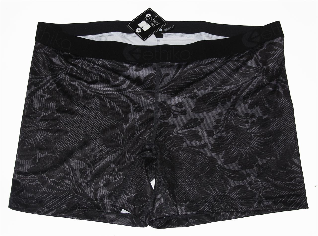 Ethika Unholstered Grey Black Tone on Tone Boyshorts Underwear Wm’s 3XL