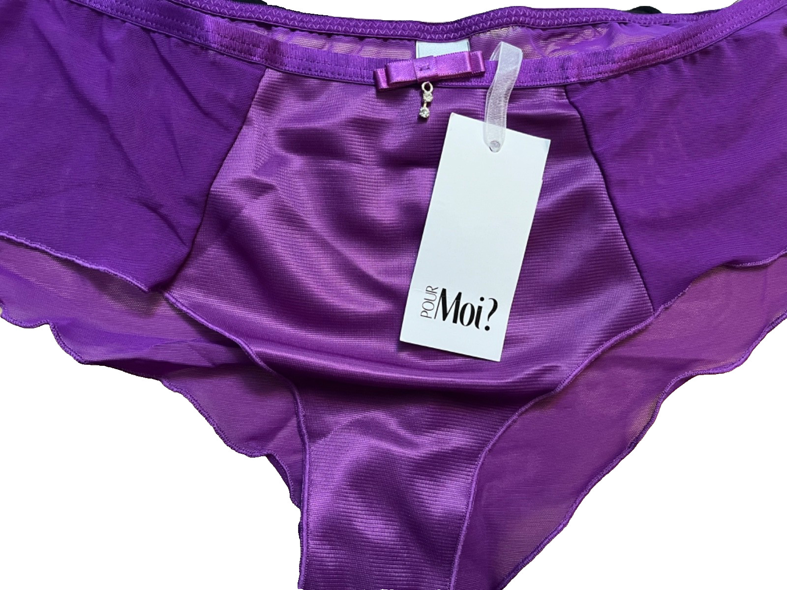 Pour Moi Ultramarine Purple Viva Short Knicker Uk Size 10