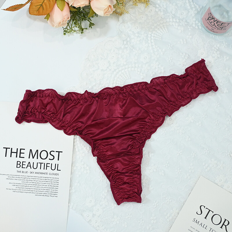 5 Pcs Lot Sexy Ladies Womens Satin Panties Underwear Bikini Thong Brief Lingerie