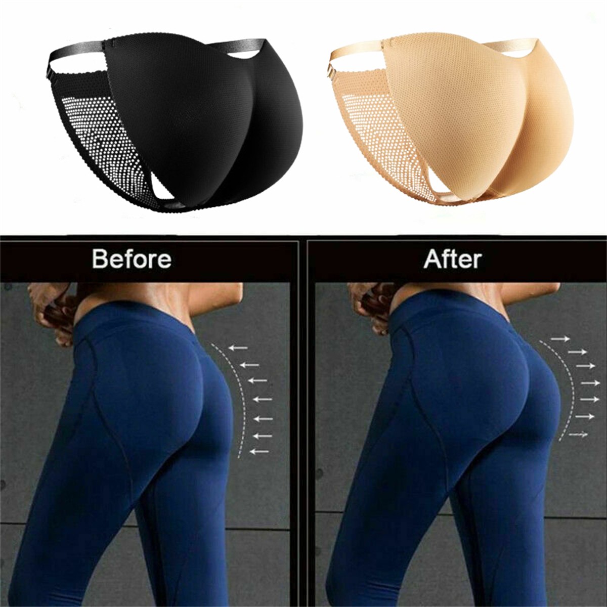 Women Padded Buttock Shapewear Underwear Briefs Knickers Bum Lift Enhancer Pants