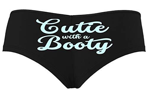 Knaughty Knickers Cutie with A Booty Great Ass Curves Black Boyshort Panties