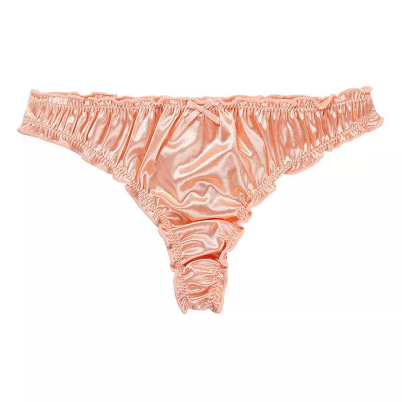 4PCS/LOT Sexy Womens Shiny Satin Panties Underwear Thong G string Brief Lingerie