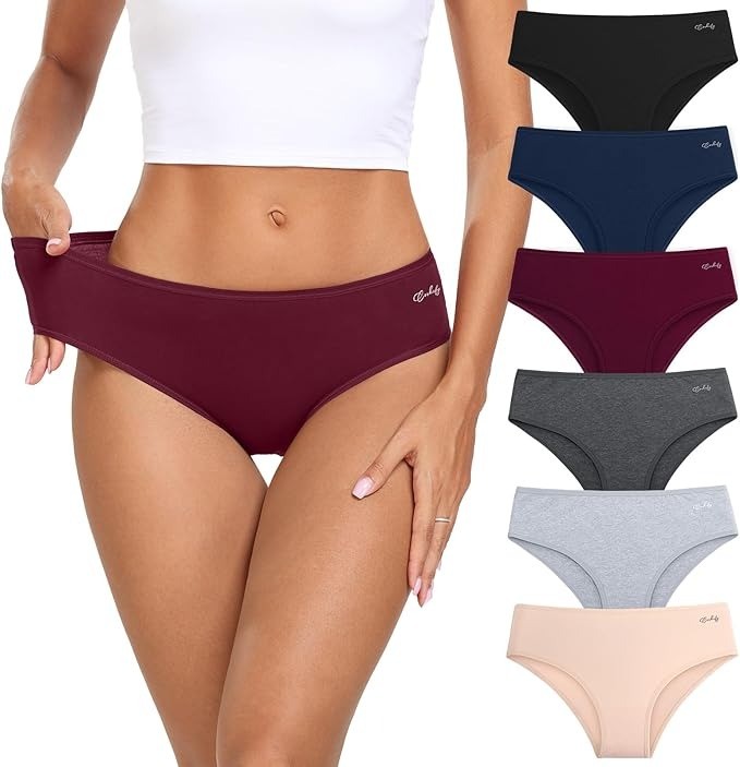 6-Pack Women’s Cotton Hipster Panties – Low Rise Breathable Briefs – XS NEW
