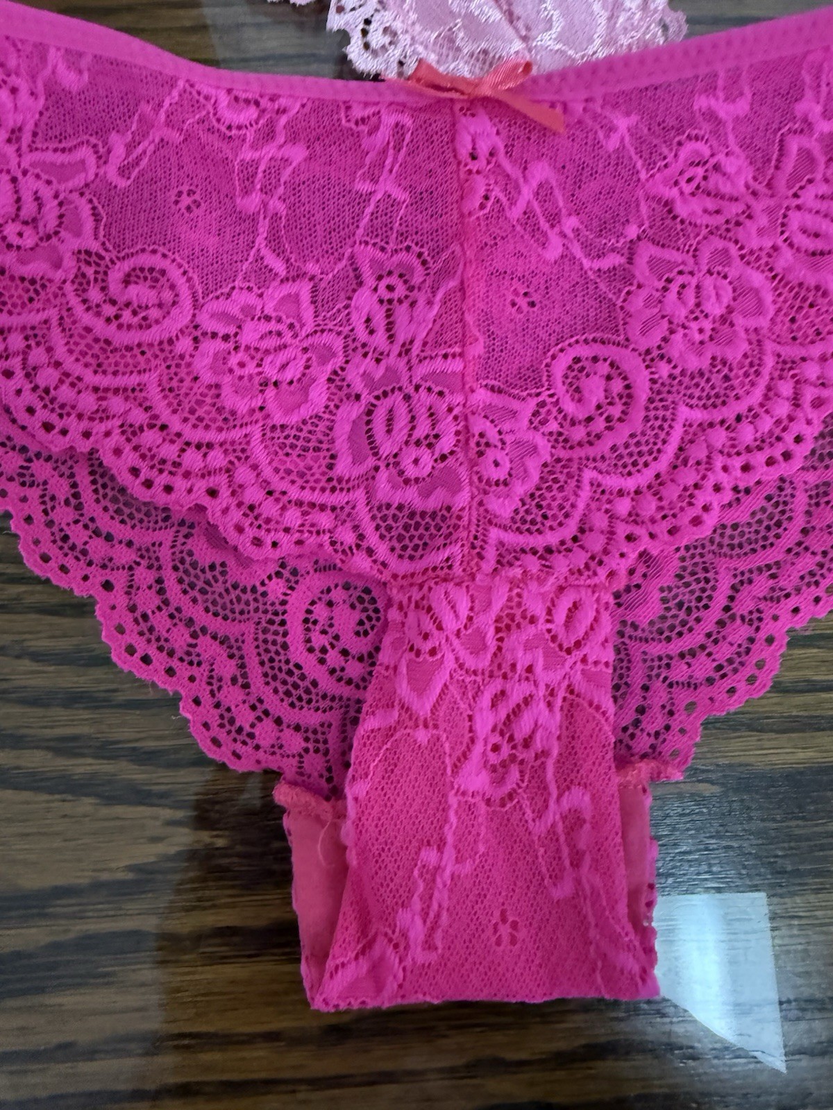 Womens – – Hot Pink Lacy Panties/Undergarment – Size Med