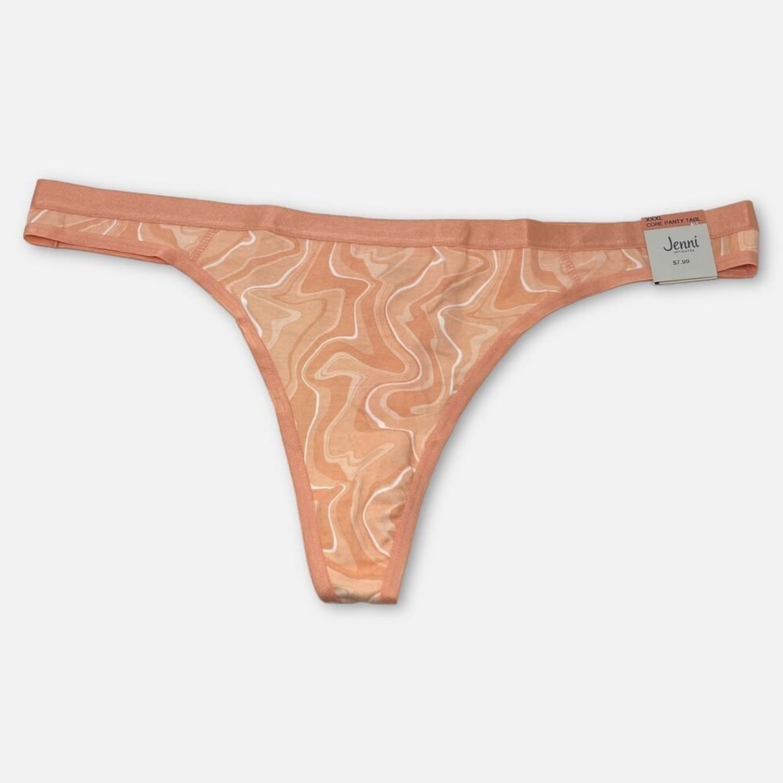Jenni Women’s NEW 3 Pack Bundle Thong Fashion Panties Size XXXL Orange Tan Black