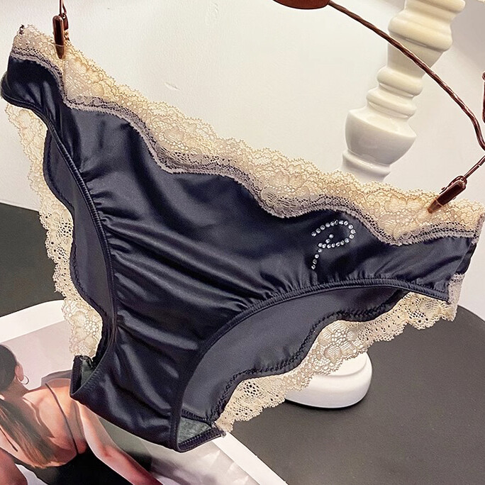 5 Pack Lot Sexy Womens Silky Satin Panties Underwear Ladies Lace Bikini Lingerie