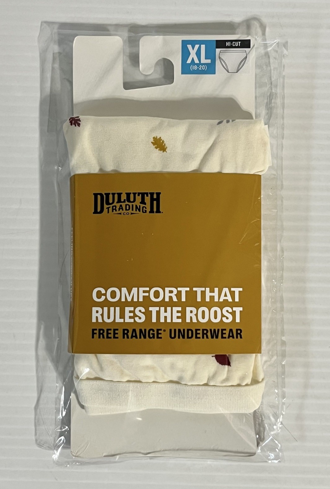Duluth Women’s Free Range Underwear Hi-Cut Brief/ Leaves XLG (18-20) NWT