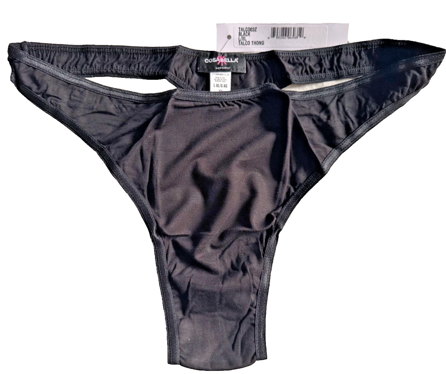 Cosabella Talco Thong Black L-XL Women’s Underwear Soft Viscose Low Rise NWT