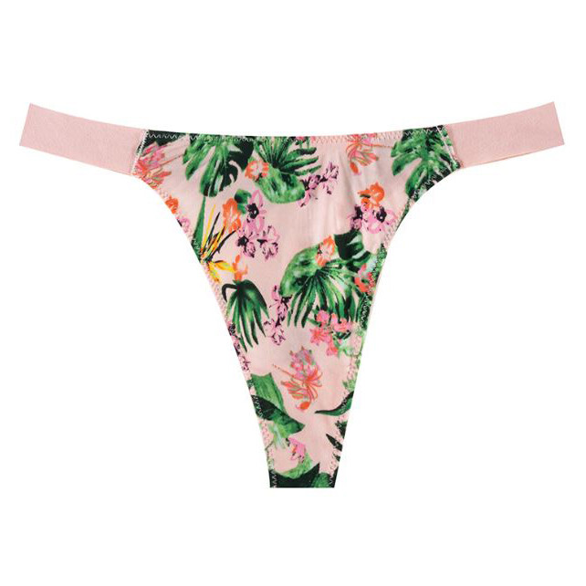 5pack Lot Sexy Womens String Bikinis Thong Floral Silky Panties French Underwear