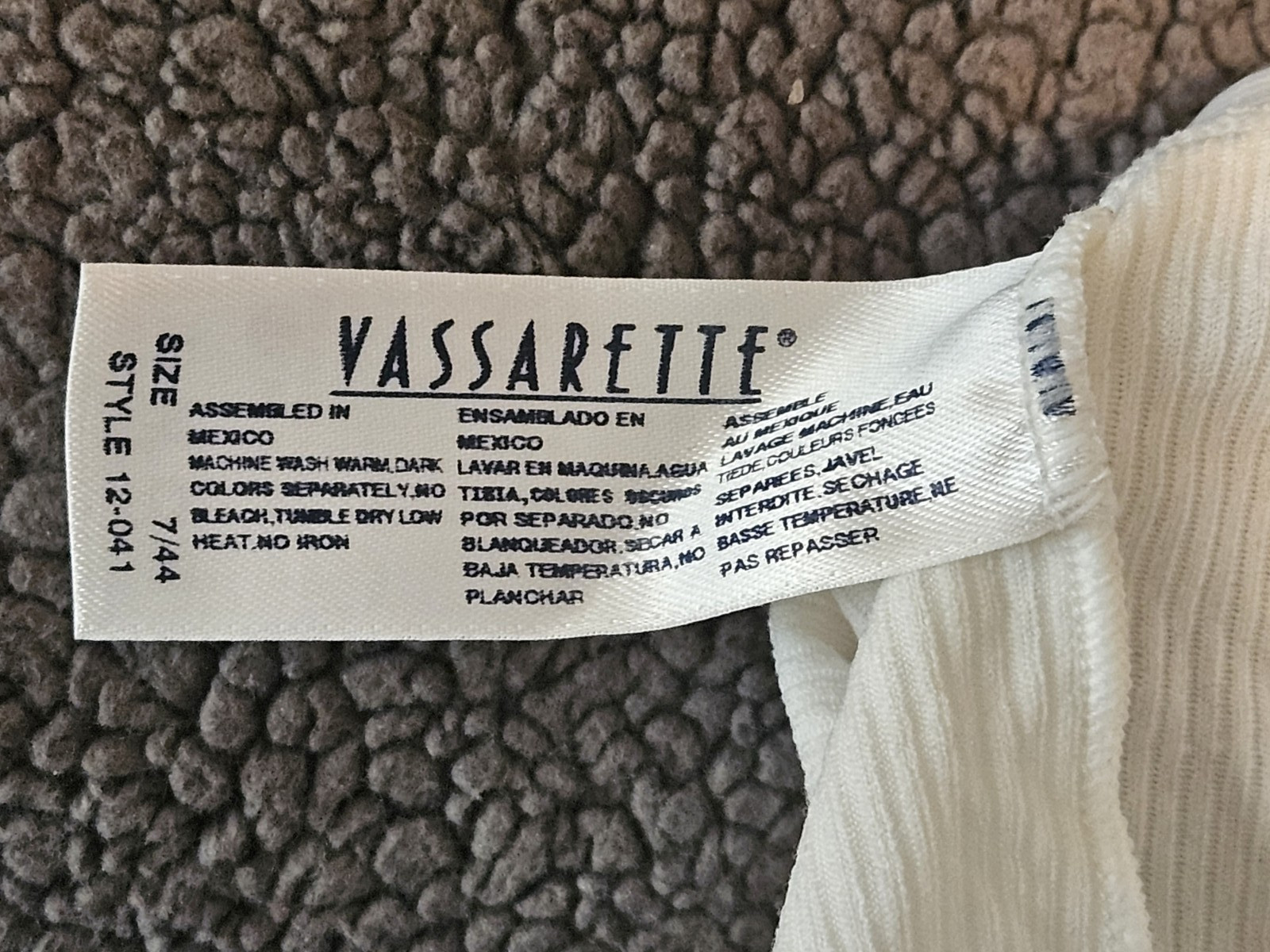 VTG Vassarette Women’s Boyleg Panties White w/Polka Dot Waist Trim Sz:7/44