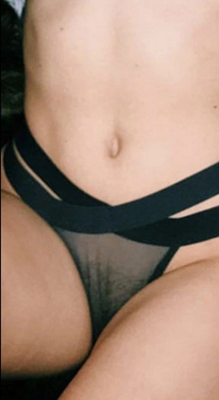 Black Mesh Double Strap Micro Thong New Without Tags Size Small