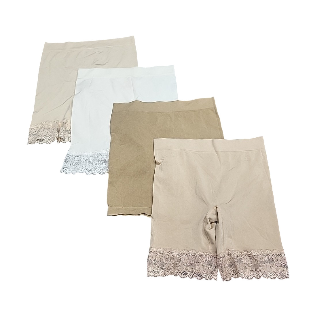 Breezies Women’s Set of 4 Everyday Mid Thigh Shorts Panties Size Small