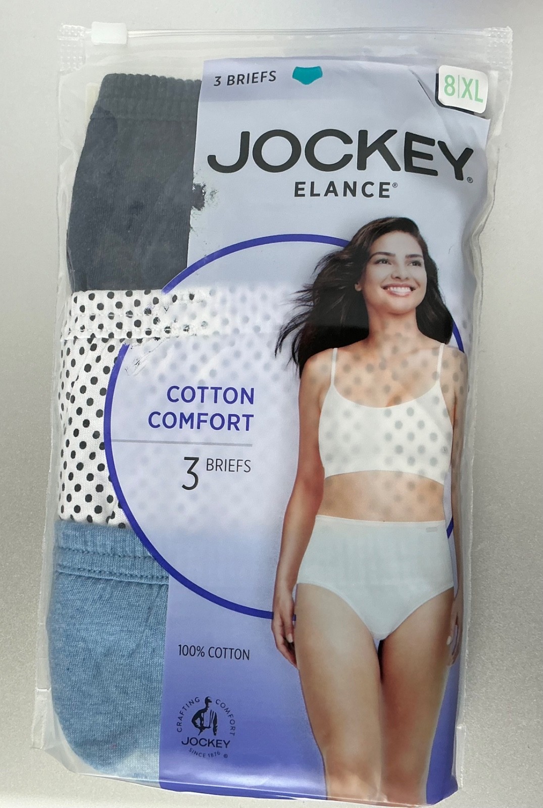 Jockey Elance Cotton Comfort Briefs Women’s Size 8 XL