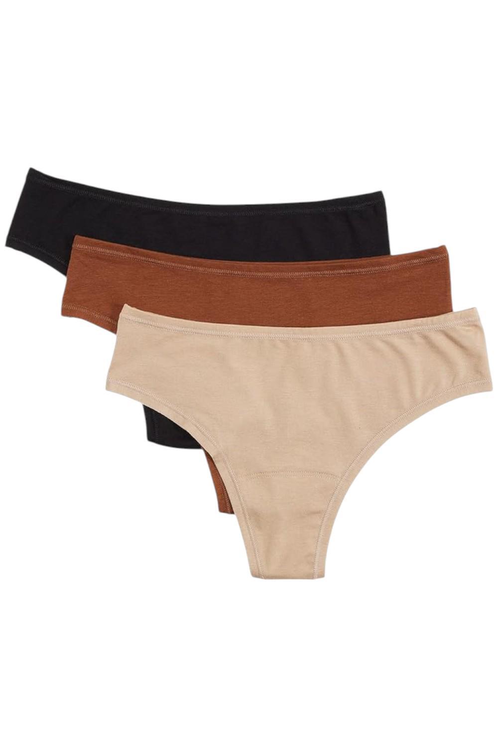 Hanky Panky Women’s 3-Pack PlayStretch Panties Macchiato/Black/Chai