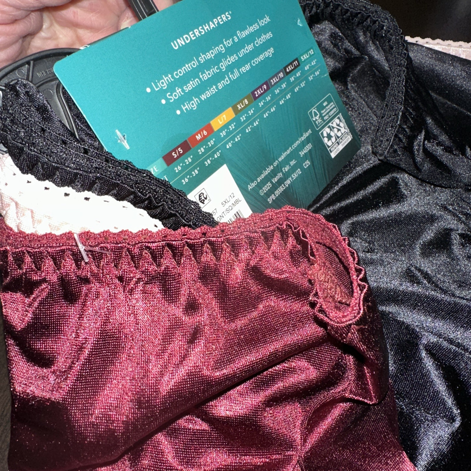 Vanity Fair Radiant Undershapers Brief Underwear 3 Pair Nylon Women 5XL/12