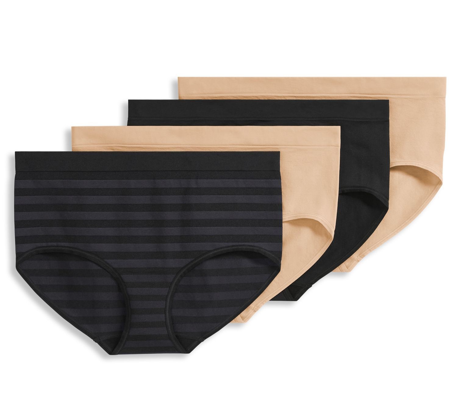 Jockey Women’s Panties Sz L Seamfree Brief Panty Black A675043