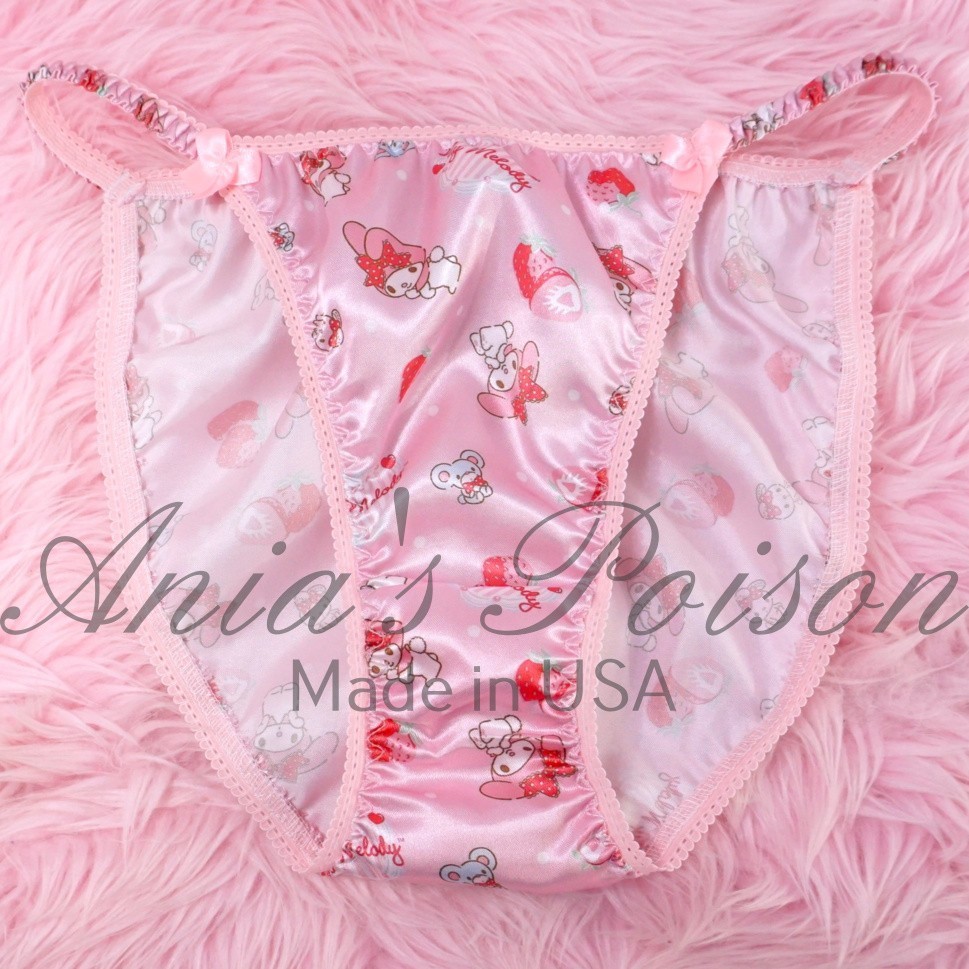 Satin Sissy Panties DUCHESS CUT Pink Easter Bunny Melody women’s string bikini