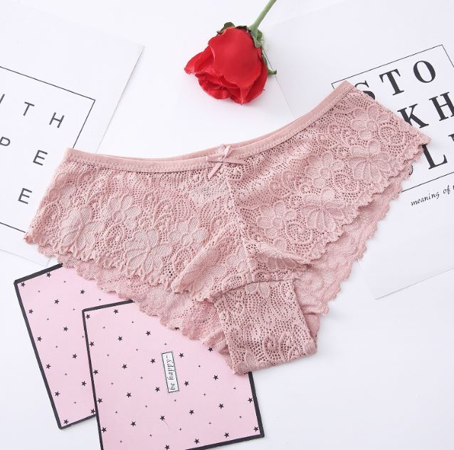 6 Pack Lot Women Sexy Lace Floral Brief Pantie Thong G-string Lingerie Underwear