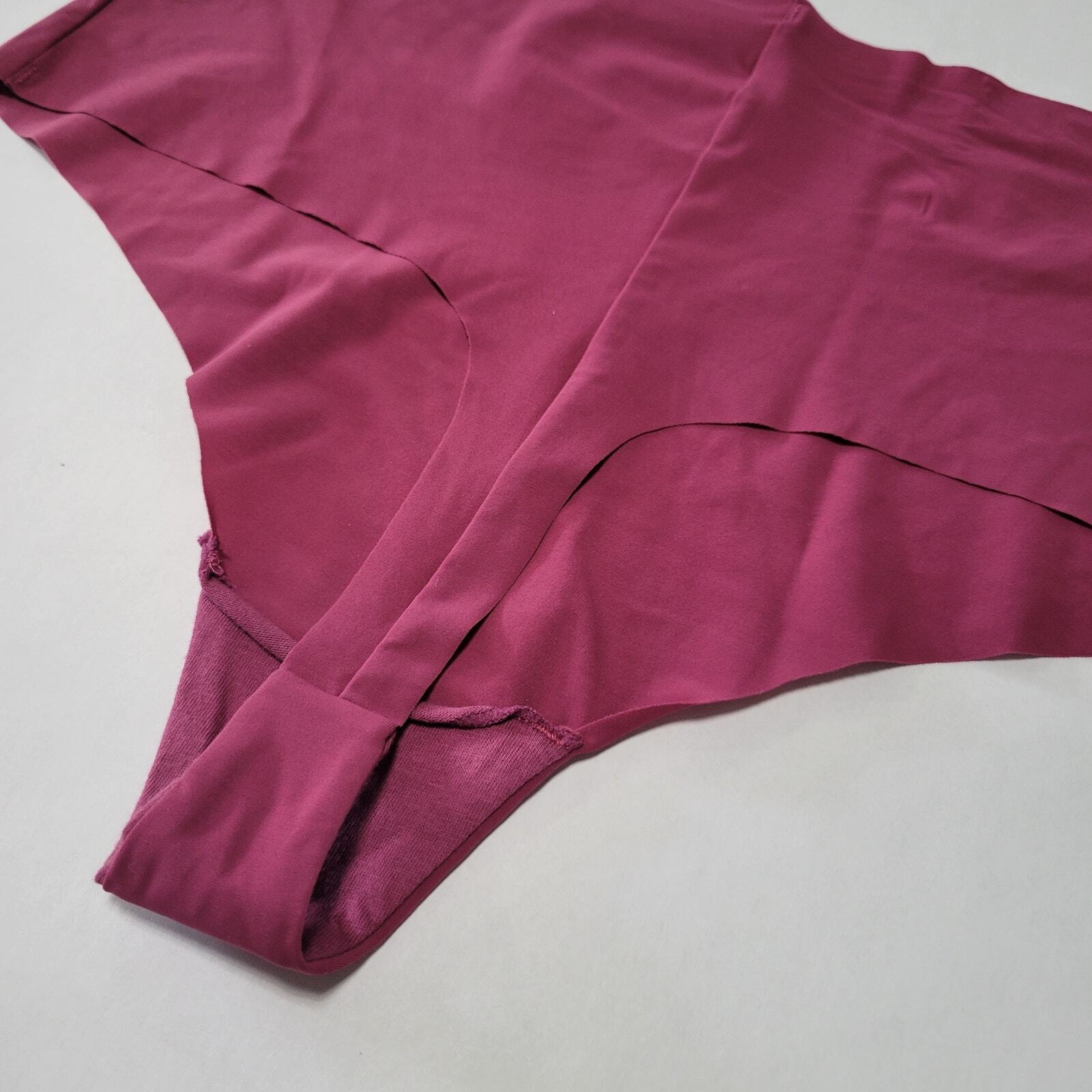 B.tempt’d by Wacoal B.bare Hi Waist Thong 979267 Raspberry Coulis Size XL