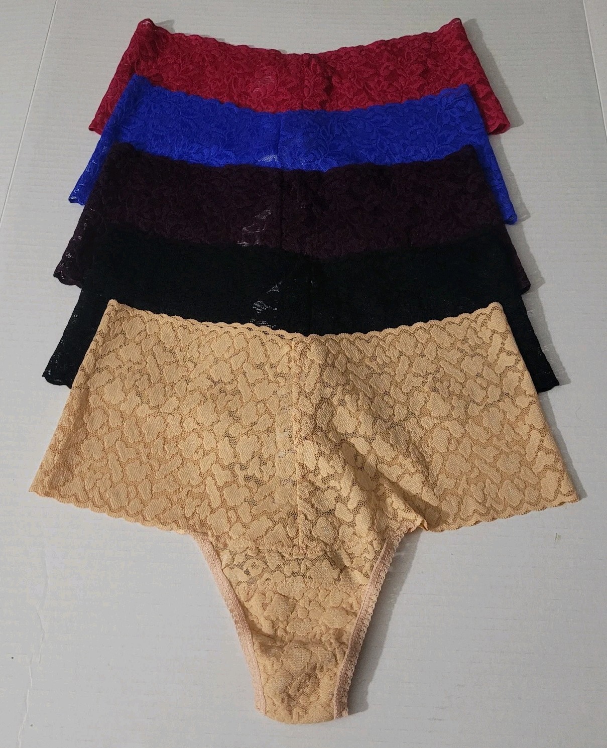 HANKY PANKY RETRO HIGH WAIST THONG SET OF 5 ASSORTED COLORS ONE SIZE