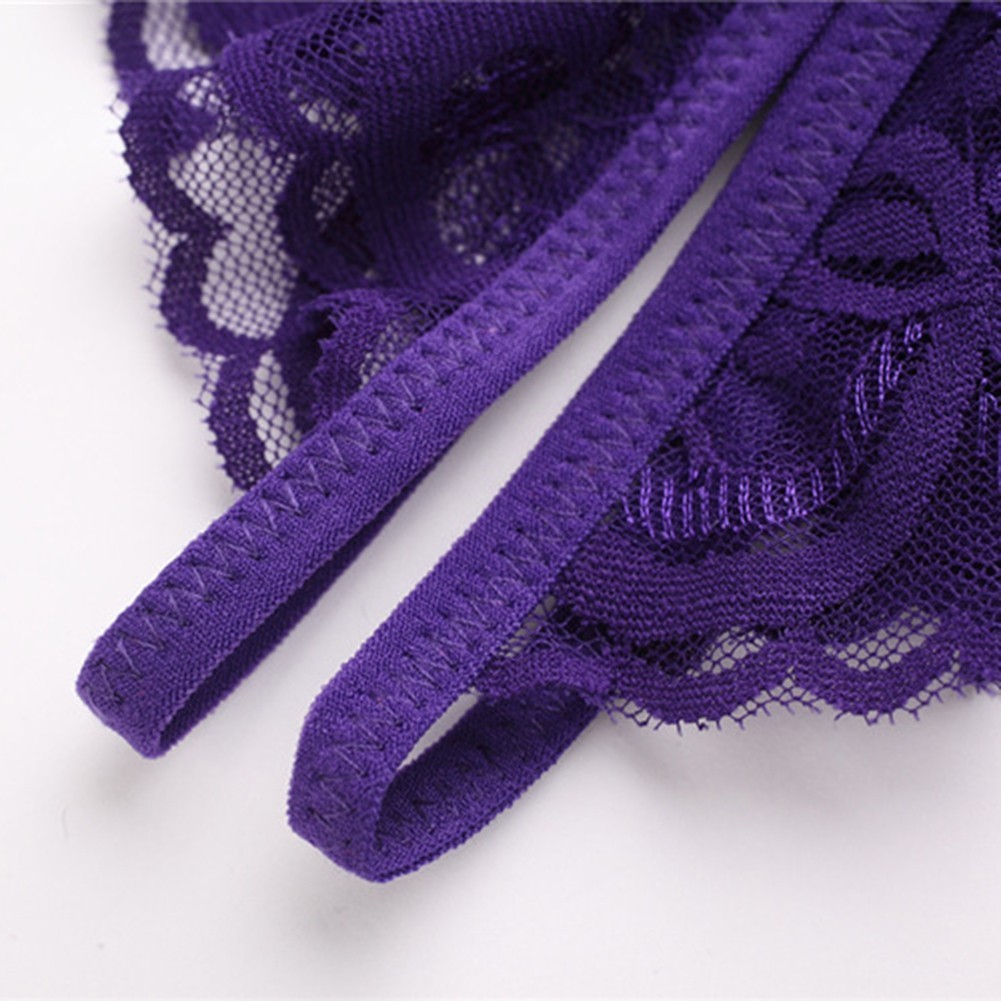 Women’s Nylon Spandex Hollow Transparent Lace Underwear Triangle Pants Sexy