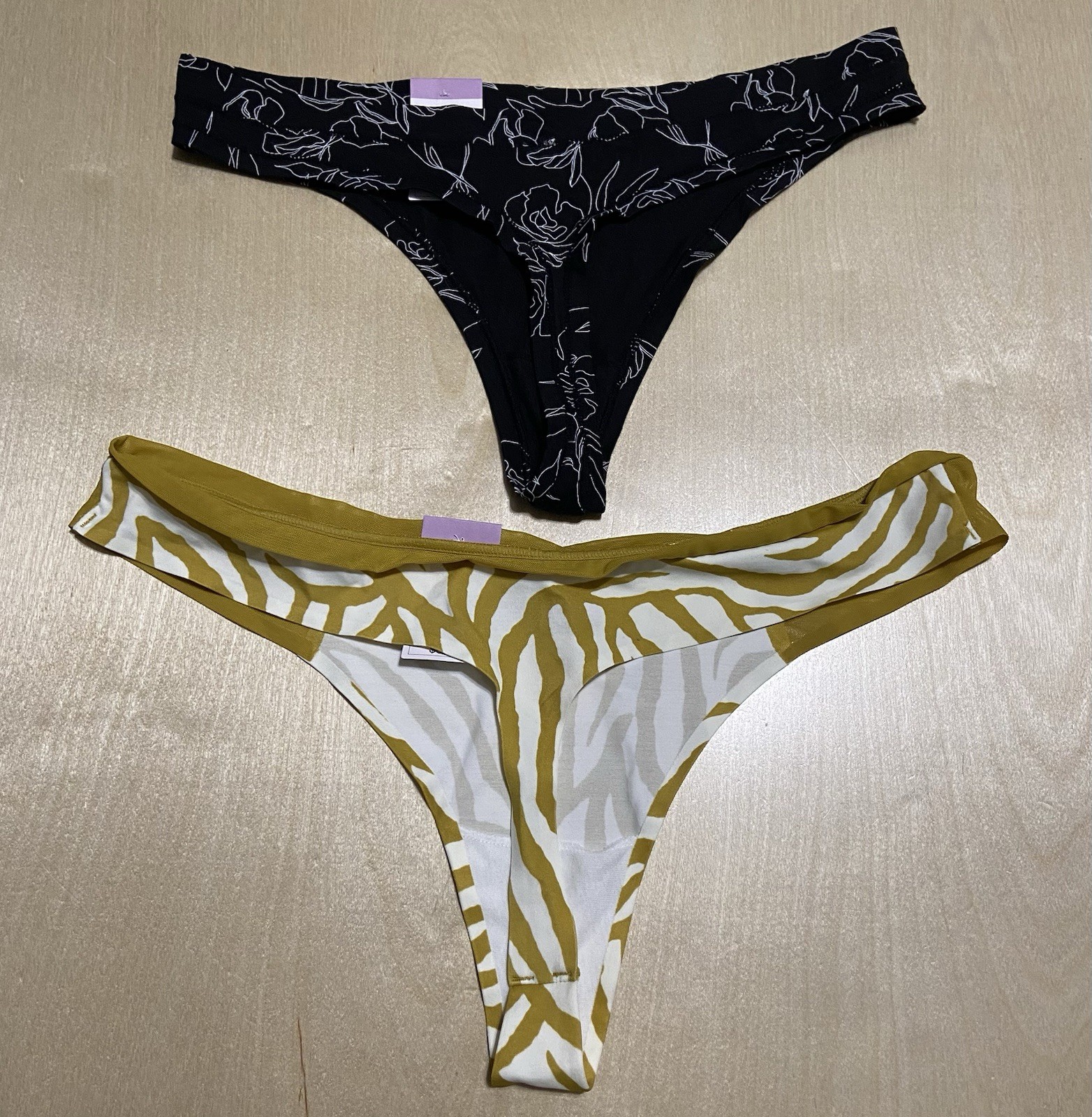 Auden Women’s Size XL (16) Assorted Cotton Blend Soft Thong Panties 2 Pack