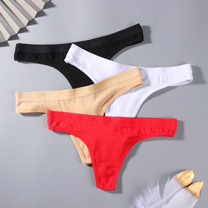 4 Pack Lot Ladies Womens Sexy Panties Briefs Low Waist Bikinis Thongs Underwear