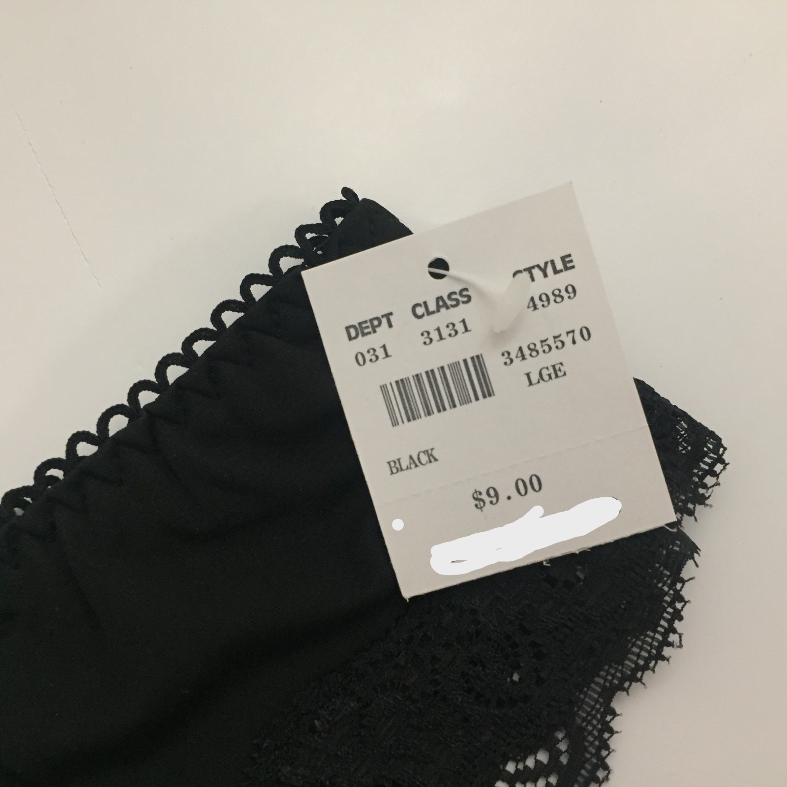 Sexy Black Lace Underwear Women’s Panties Frederick’s of Hollywood Size L