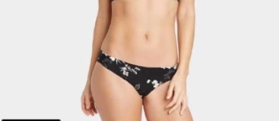 Auden Bikini Underwear Womens 3 Pack Laser Cut Black Nude Floral Design A1017