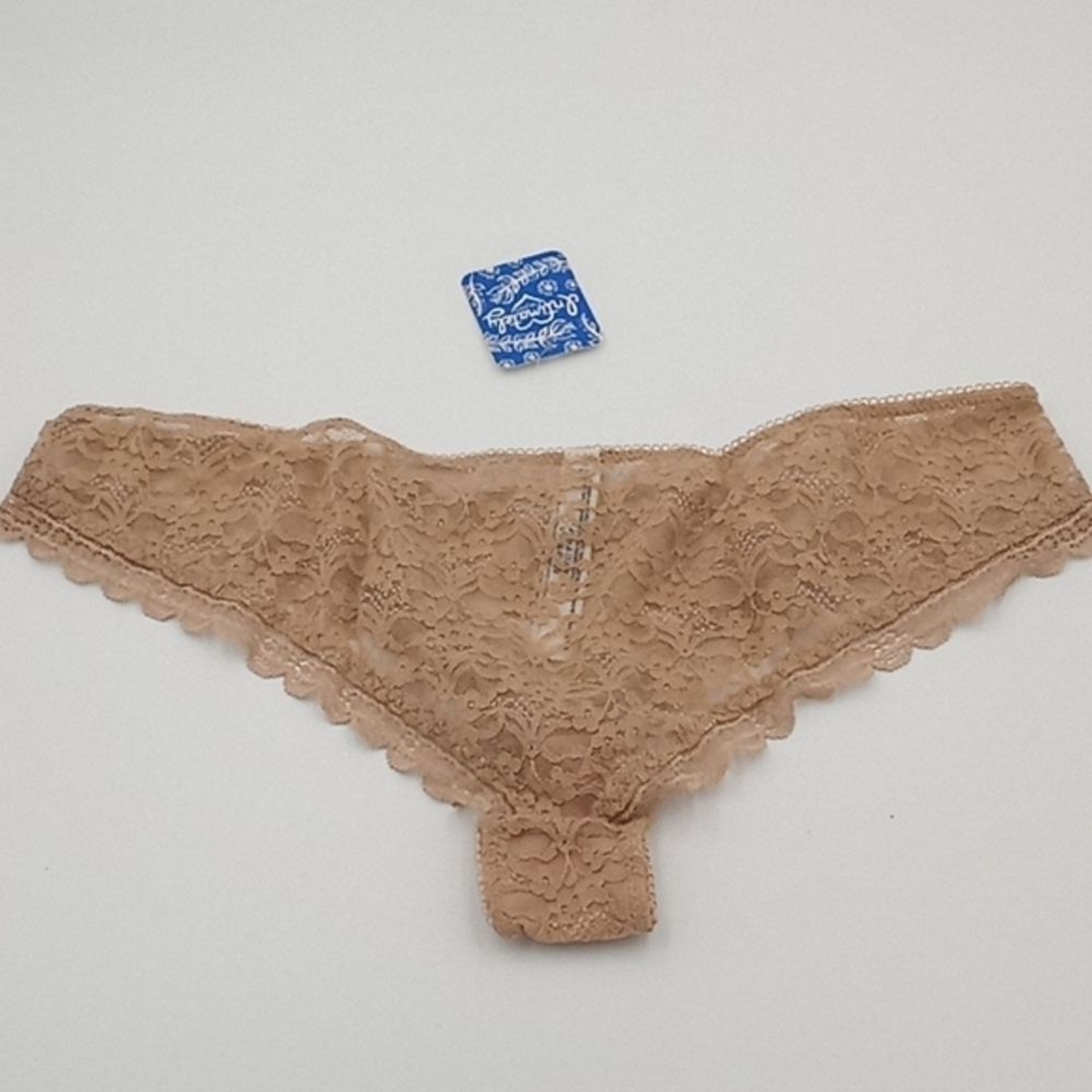 Free People Panty Womens Medium Sheer Floral Lace Hipster Cheeky Brief‎ Nude M