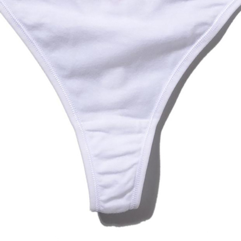 G-String Thongs Panties Underwears Bikini Sexy T-back 4-Pack Women Solid Cotton