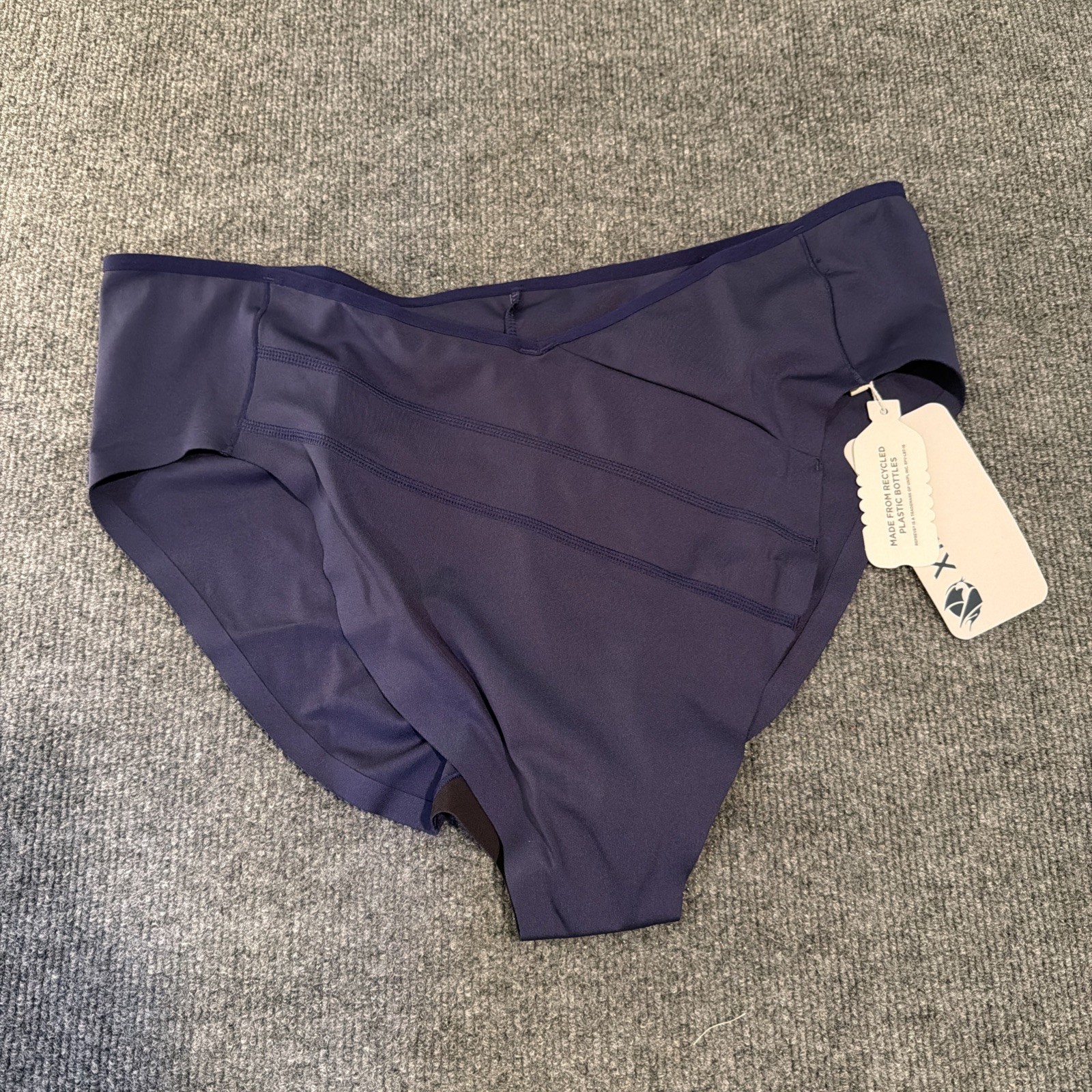 Phoenix Activewear & Intimates Navy Blue Malibu Angled Cheeky Bikini 1X NWT #191