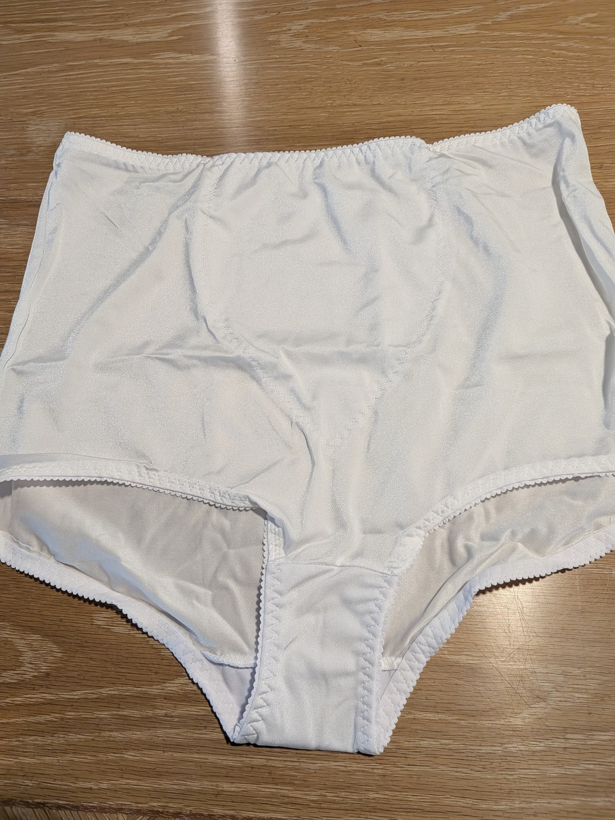Women’s White Plus Size Briefs 9X Nylon Spandex Full Coverage Panties Lot of 3